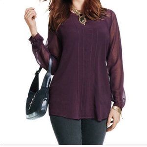 CAbi Entice Blouse in Plum Style 3092 SM